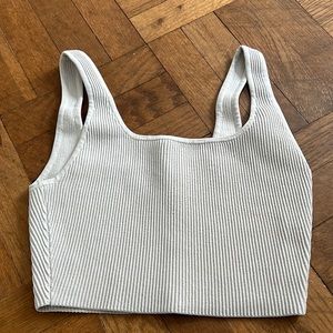 Aritzia Babaton Sculpt Knit Tank Frozen Grey 🥶